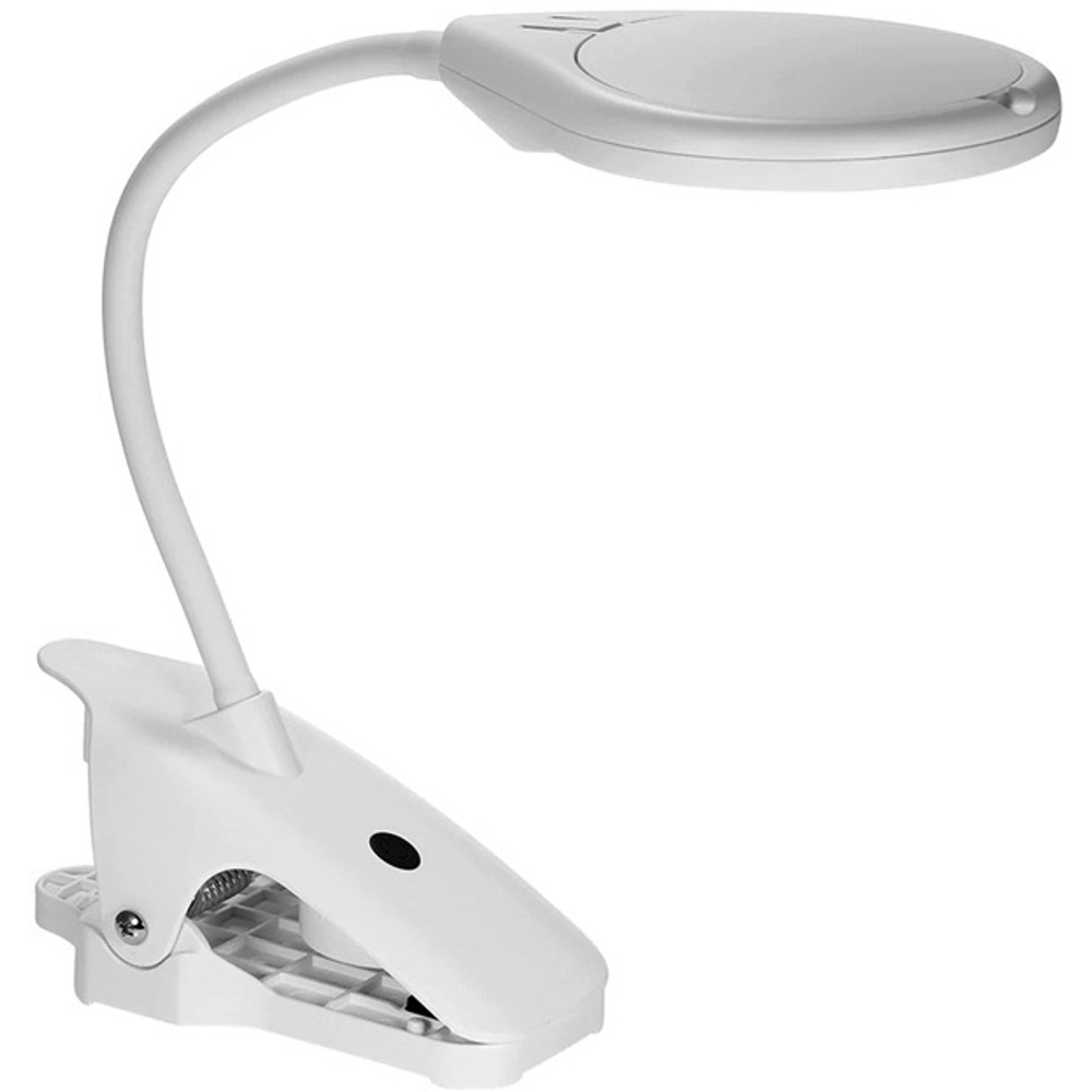 Лупа Kromatech настольная 2/6х, 120/23 мм, с прищепкой и подсветкой (8 LED) BC120C