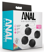 Черные анальные шарики Pleasure Balls - 38,1 см. (Цвет: черный)