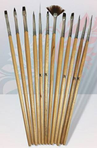 Rio Profi Набор кистей для дизайна с деревянной ручкой 12 шт