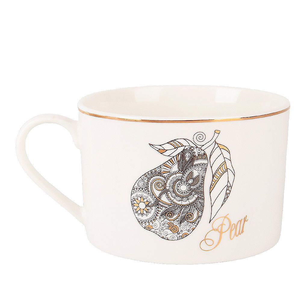 Набор чайный 4пр. " Apple&Pear" (2 персон) v=220мл (фарфор) (подарочная упаковка)