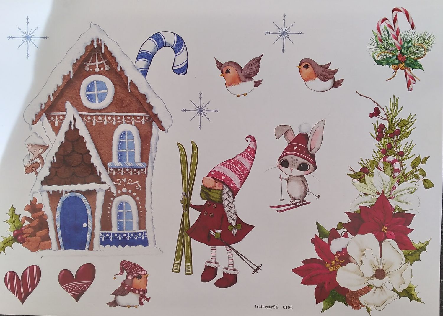 Пленочный трансфер №186 (контурный) для светлых пов