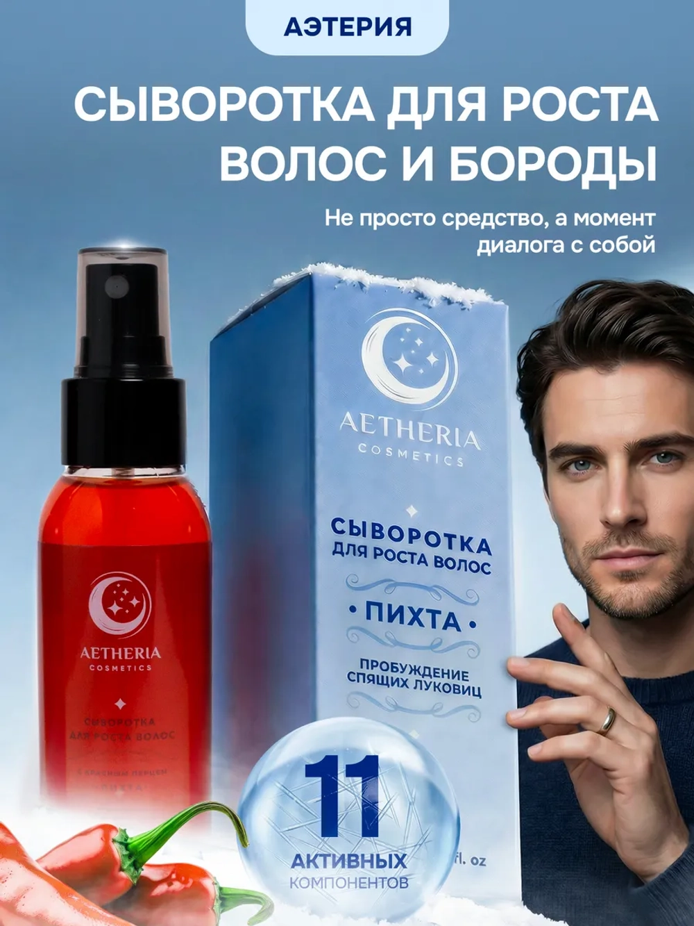 Сыворотка для роста волос и бороды