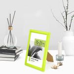 Рамка 15х21 см небьющаяся, багет 17,5 мм, пластик, BRAUBERG "Colorful", салатовая, 391243