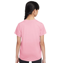 Футболка для девочки Nike Kids One Fitted Dri-Fit Short Sleeve - med soft pink/white