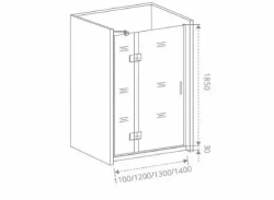 Душевая дверь в нишу Bas Saturn WTW 120*185 L