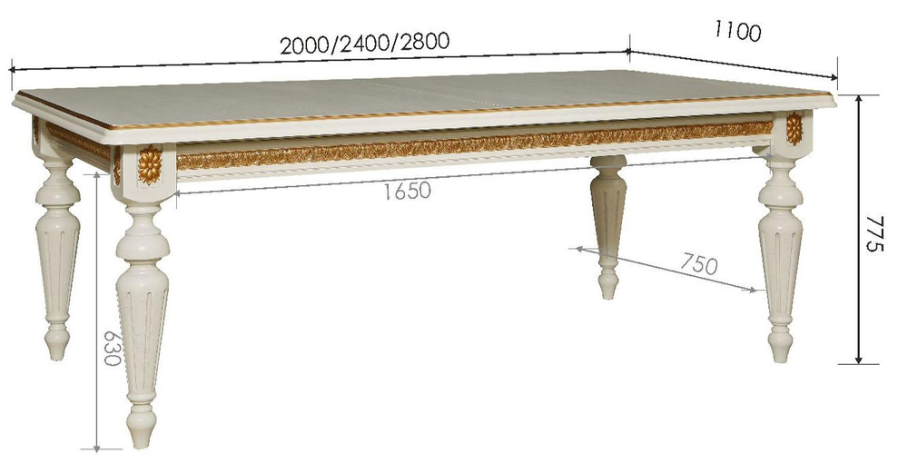Стол «Милана 1РД» П4.265.0.23(390.01)
