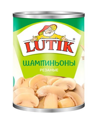 Шампиньоны резаные Lutik 850 мл.