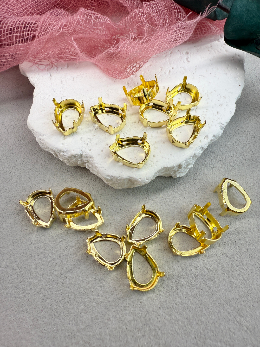 Оправа #4320 Drop 14*10 мм Золото