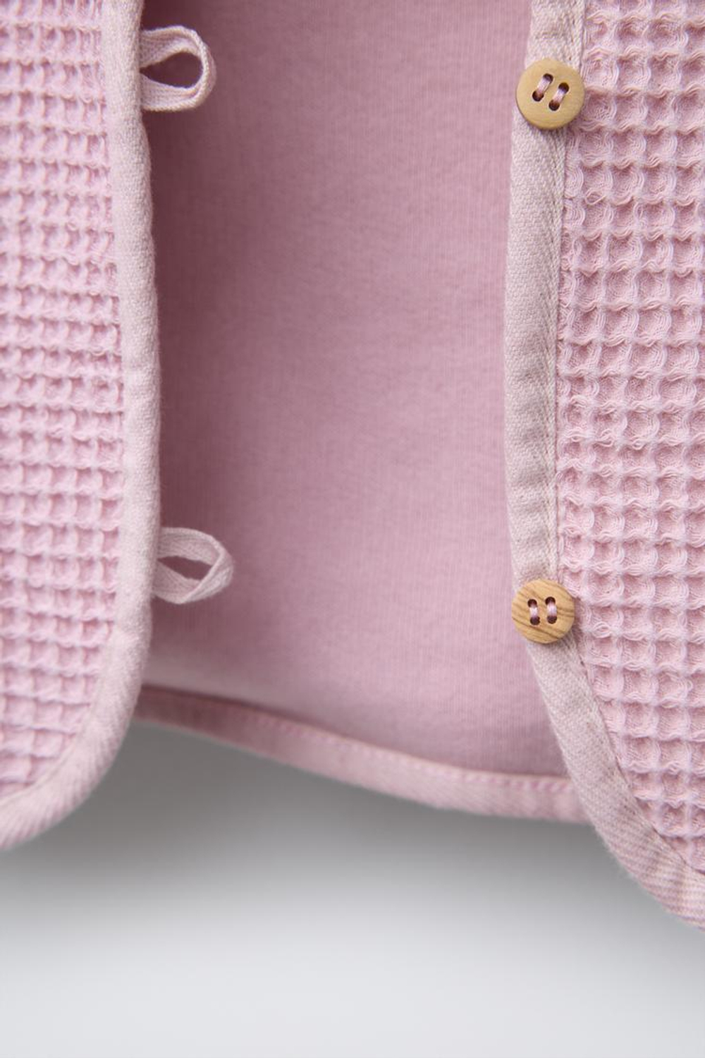 ZARA КАРДИГАН С ВАФЕЛЬНЫМ УЗОРОМ И ПУГОВИЦАМИ, РОЗОВЫЙ/ЛИЛОВЫЙ