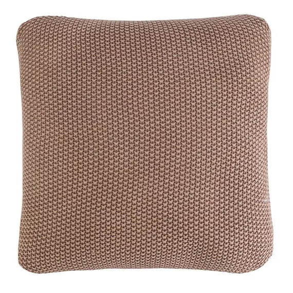 Подушка декоративная из стираного хлопка цвета мокко из коллекции essential, 45х45 см