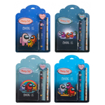 Блокнот детский Basir на замке, с карандашом, линейкой и ластиком, формат А6, серия "Астронавты с радугой", ассорти, переплет 7БЦ, 15*11 см, 48 листов