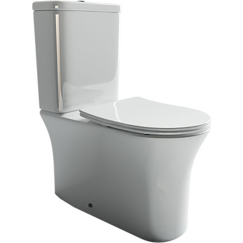 Унитаз-компакт безободковый Ceramica Nova Star CN1904-B с крышкой-сиденьем микролифт, белый глянец