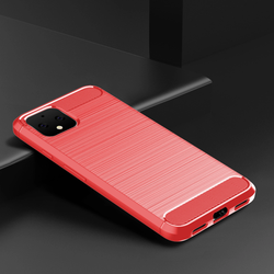 Чехол на Google Pixel 4 цвет Red (красный), серия Carbon от Caseport