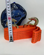 8Т-4.5М / Трос буксировочный для автомобиля, 8 тонн, 4.5 метра, оранжевый, с крюками, AORUI, TG (1 шт.)