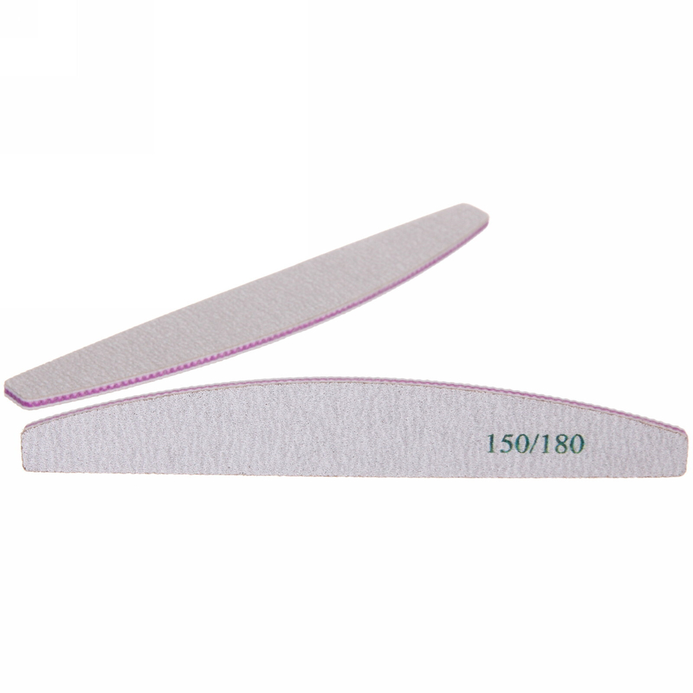 Пилка для ногтей наждачная в пакете «Ultramarine - Professional» абр. 150/180, полумесяц, цвет серебро, 17,8*2,8см