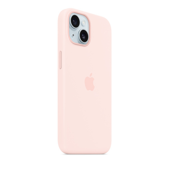 Чехол Apple iPhone 15 Silicone Case with MagSafe Light pink (MT0U3)