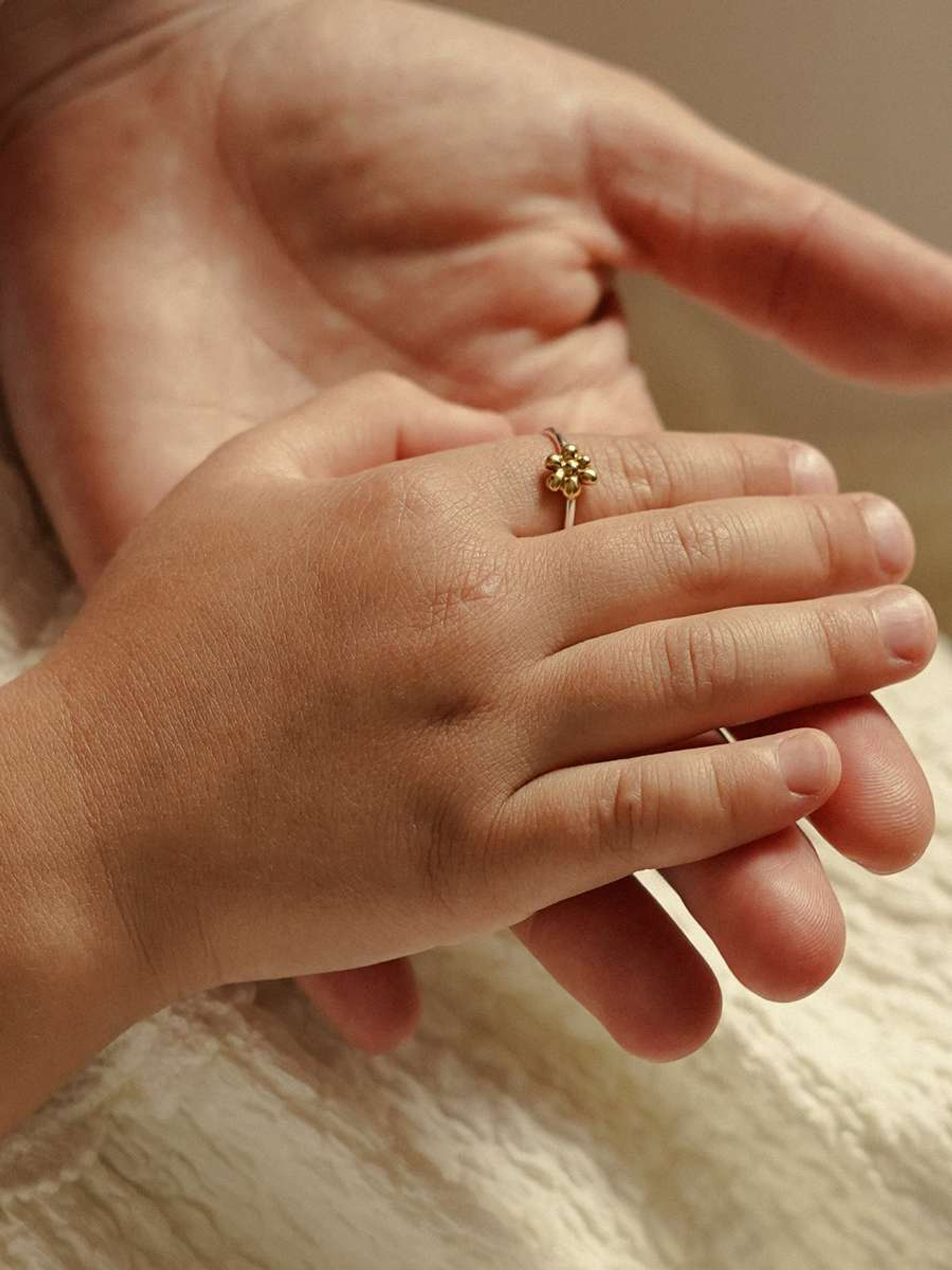 Кольцо Цветочек биколор