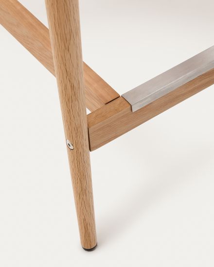 Analy Барный стул из массива дуба с натуральной отделкой и сиденьем из веревки 70 см