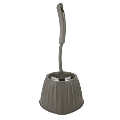 Набор для туалета (ершик+подставка) Rock'n'Roll, угловой, антрацит