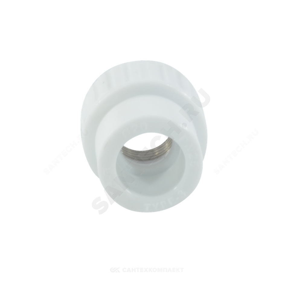 Муфта PP-R комбинированная белая Дн 20х1/2" ВР RTP (РосТурПласт) 10652