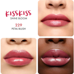 GUERLAIN KissKiss Shine Bloom - Блестящая помада оттенок 229 Petal Blush, 3 g