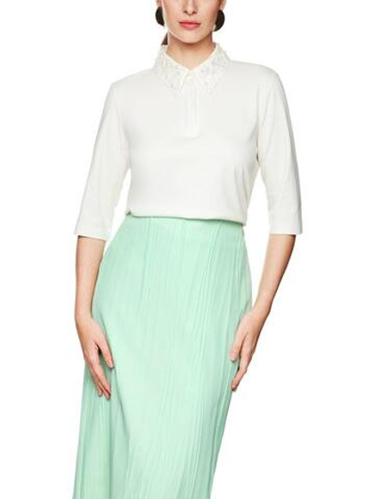 Marc Cain Поло с расшитым съемным воротником