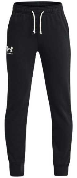 Штаны для мальчика теннисные Under Armour Boys' UA Rival Terry Joggers - black/onyx white