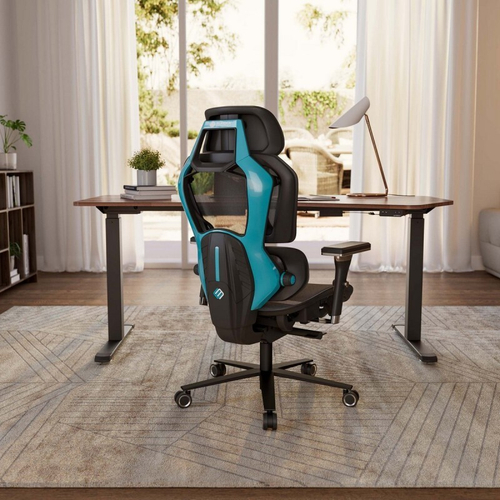 Эргономичное компьютерное кресло (для геймеров) Eureka TYPHON, Blue (ERK-GC05-BU)
