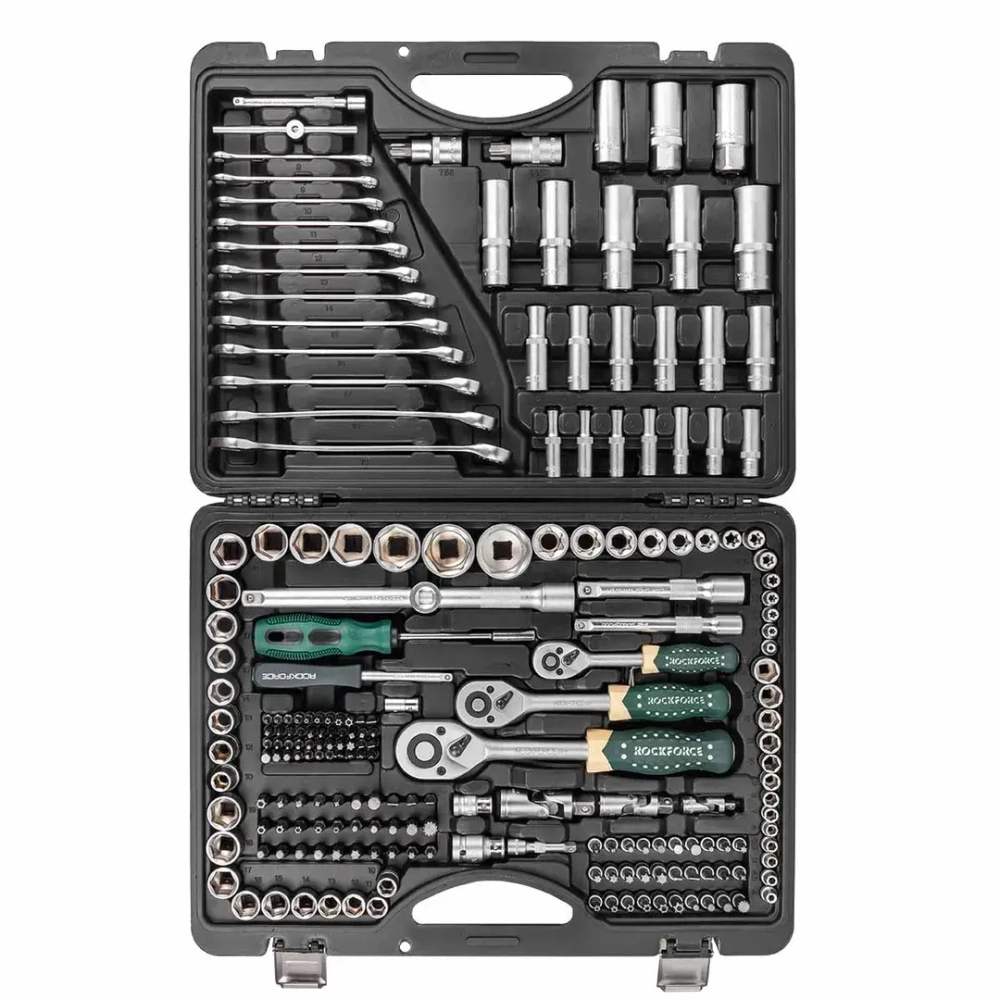 Набор инструментов 218пр. 1/4'',3/8'',1/2''(6гр.)(4-32мм) RockForce RF-42182-5
