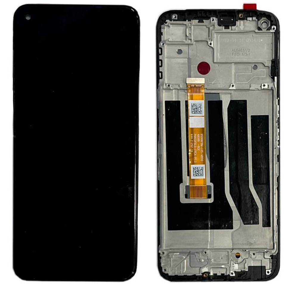 Дисплей для Realme 8i/9i/Narzo 50 4G с тачскрином и рамкой Черный - OR