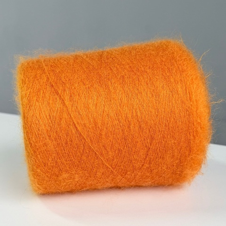 Пряжа Mister Joe Canterbury (60% суперкид мохер, 4% шерсть, 36% па) 1500м/100 гр, манго-апельсин