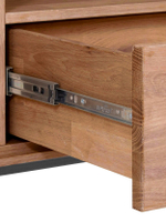 Комод с 2 ящиками Виби 165х42х84 см из массива дуба, тумба под телевизор на металлических ножках в стиле лофт