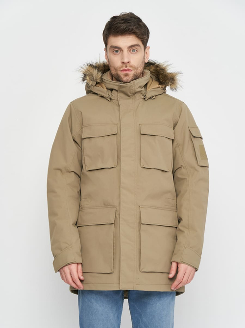 Мужская зимняя куртка (Песочного цвета) Т7