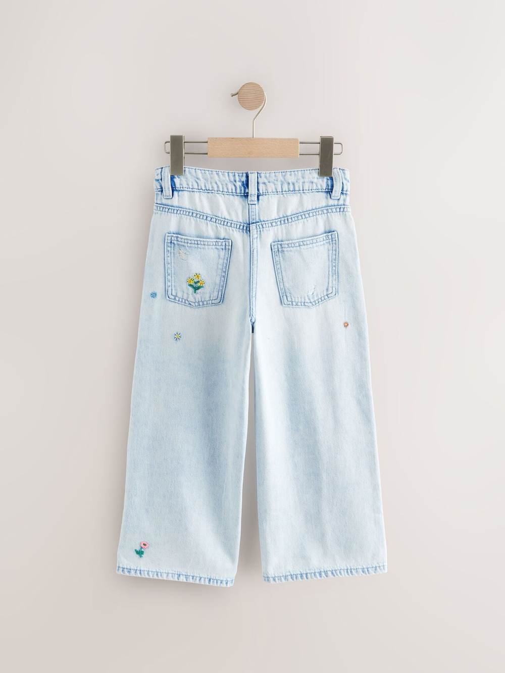 Джинсы с вышивкой для девочки Next E29-120, Голубой