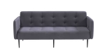 Monaco диван-кровать прямой с подлокотниками, трехместный, бархат серый 27