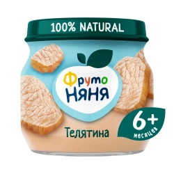 Фрутоняня пюре Мясное Телятина 80г