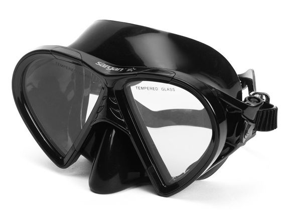 Набор маска+трубка Sargan Барракуда черный
