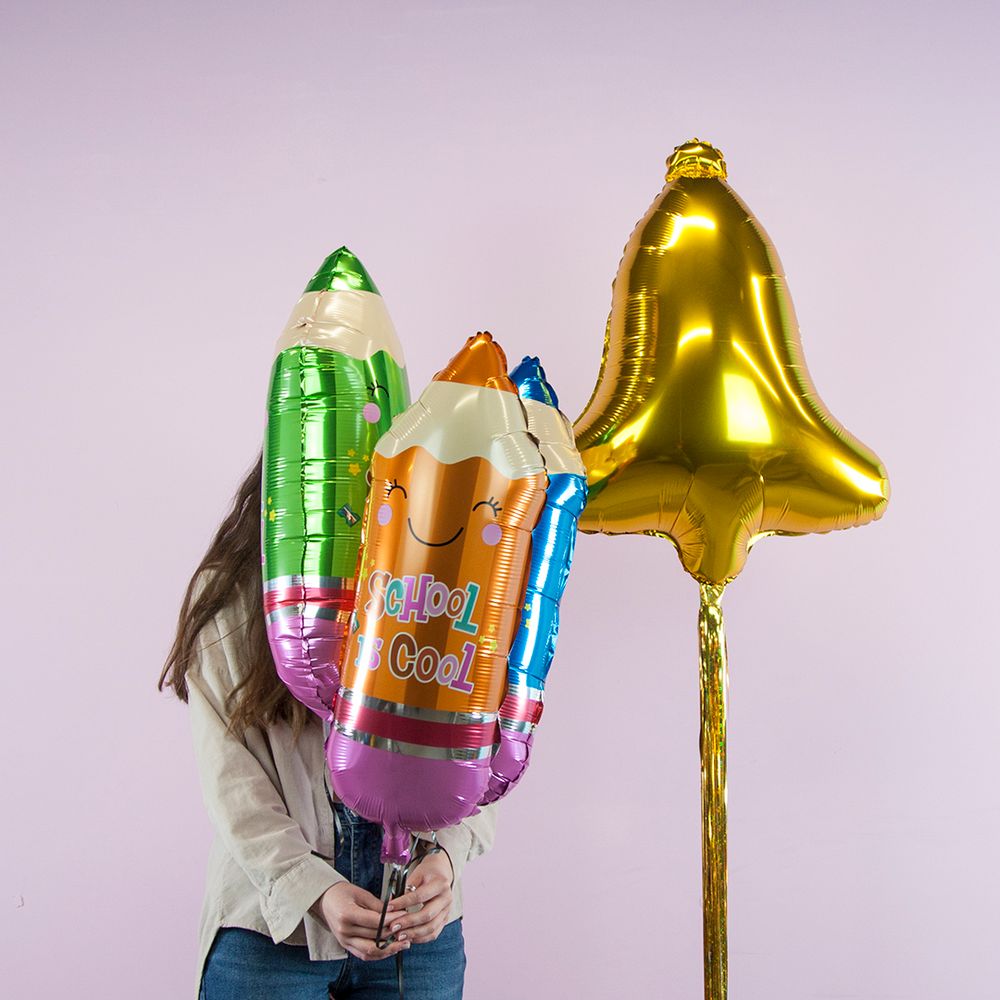 Шар (32''/81 см) Фигура, Колокольчик, Золото, 1 шт. в упак.