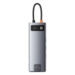 Адаптер Baseus 9 в 1 Starjoy Type-C HUB на HDMI*2/USB 3.0*2/USB 2.0/PD/SD/TF/RJ45 (BS-OH047) (Space Gray)