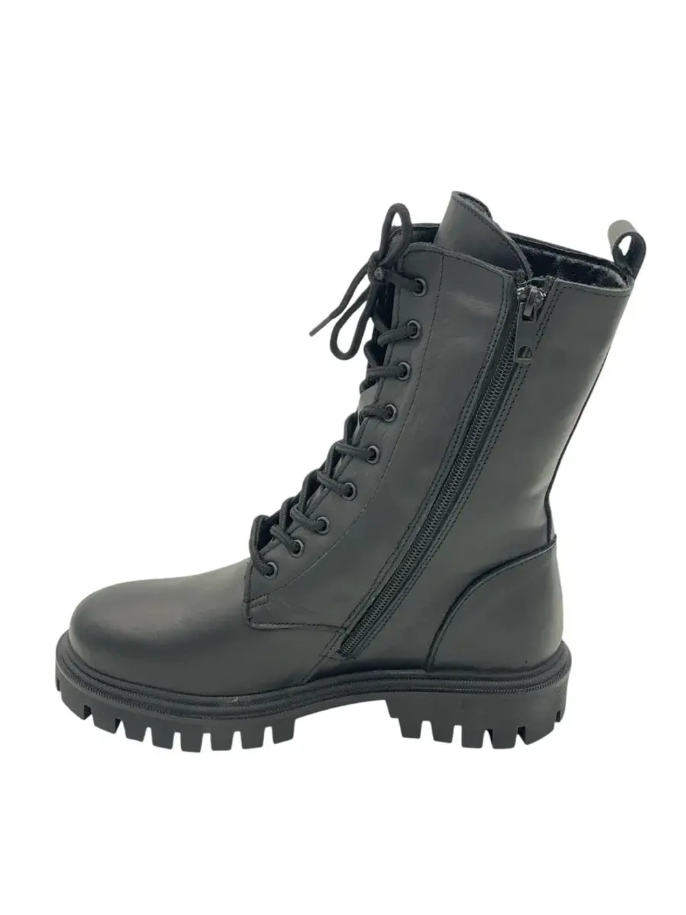 Ботинки с высоким берцем из натуральной кожи