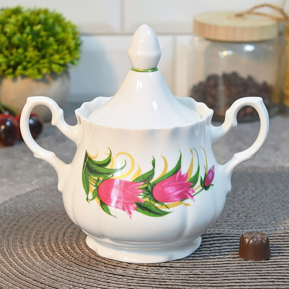 Сахарница 600мл форма Романс Колокольчики