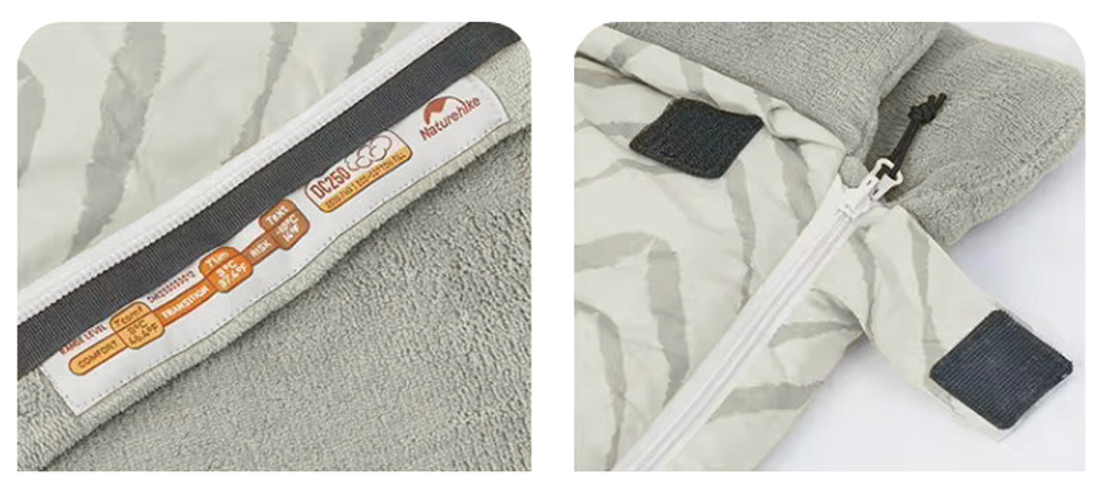 Мешок спальный Naturehike Shanmi, 210х80см, (ТК: +13C), (правый), бежевый