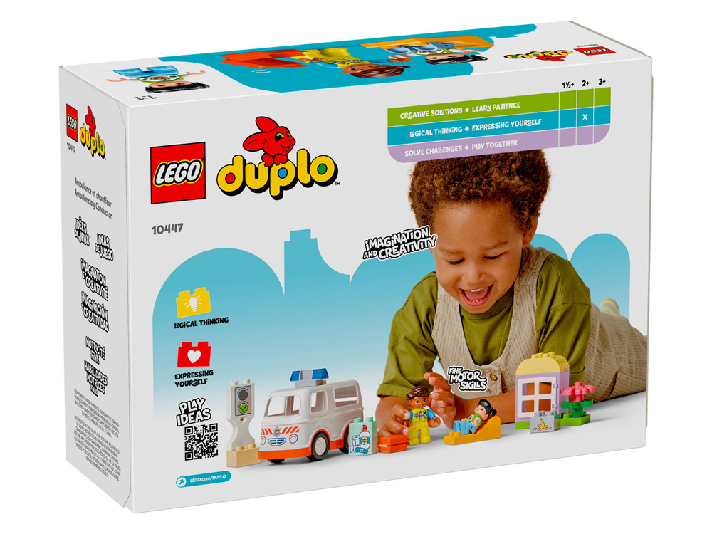 LEGO DUPLO 10447 «Скорая помощь с водителем» — развивающий набор для малышей 2+