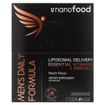 Codeage, Nanofood, ежедневная формула для мужчин, липосомальная технология доставки, незаменимые витамины и омега-3, персик, 30 пакетиков по 15 мл (0,5 жидк. унции) каждый