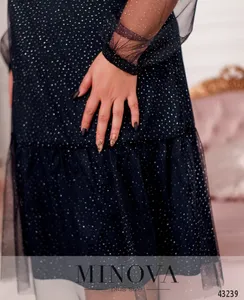 Платье 2101Б-темно-синий Minova