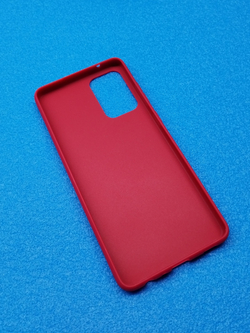 Samsung Galaxy A72 (SM-A725F) / Чехол накладка-бампер (силикон матовый) (красный)