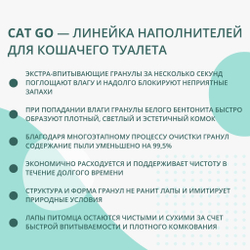 Наполнитель Cat Go BENTONITE, детская присыпка 3 шт + туалет в подарок!