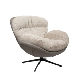 Кресло BLISS серый, экокожа, шенилл