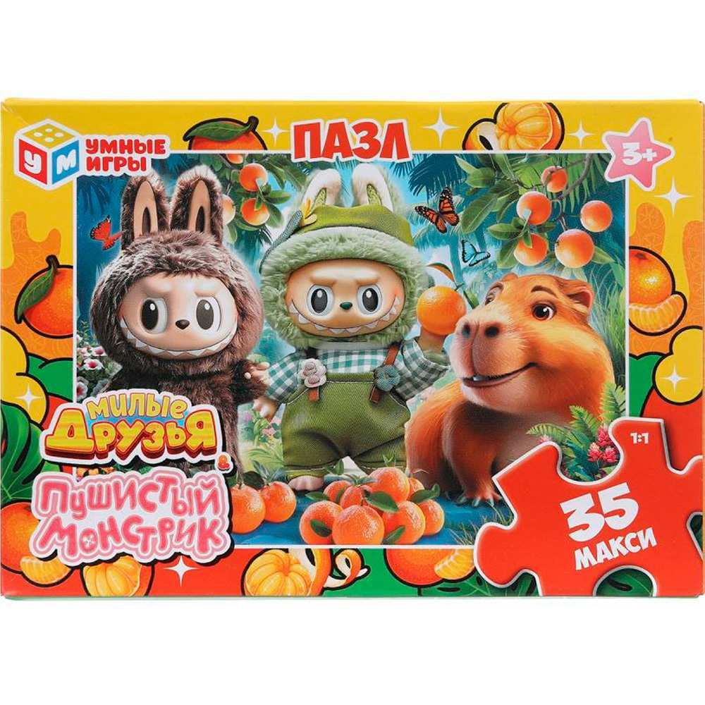 Пазл 35 Макси Пушистый монстрик и милые друзья 4630395061148