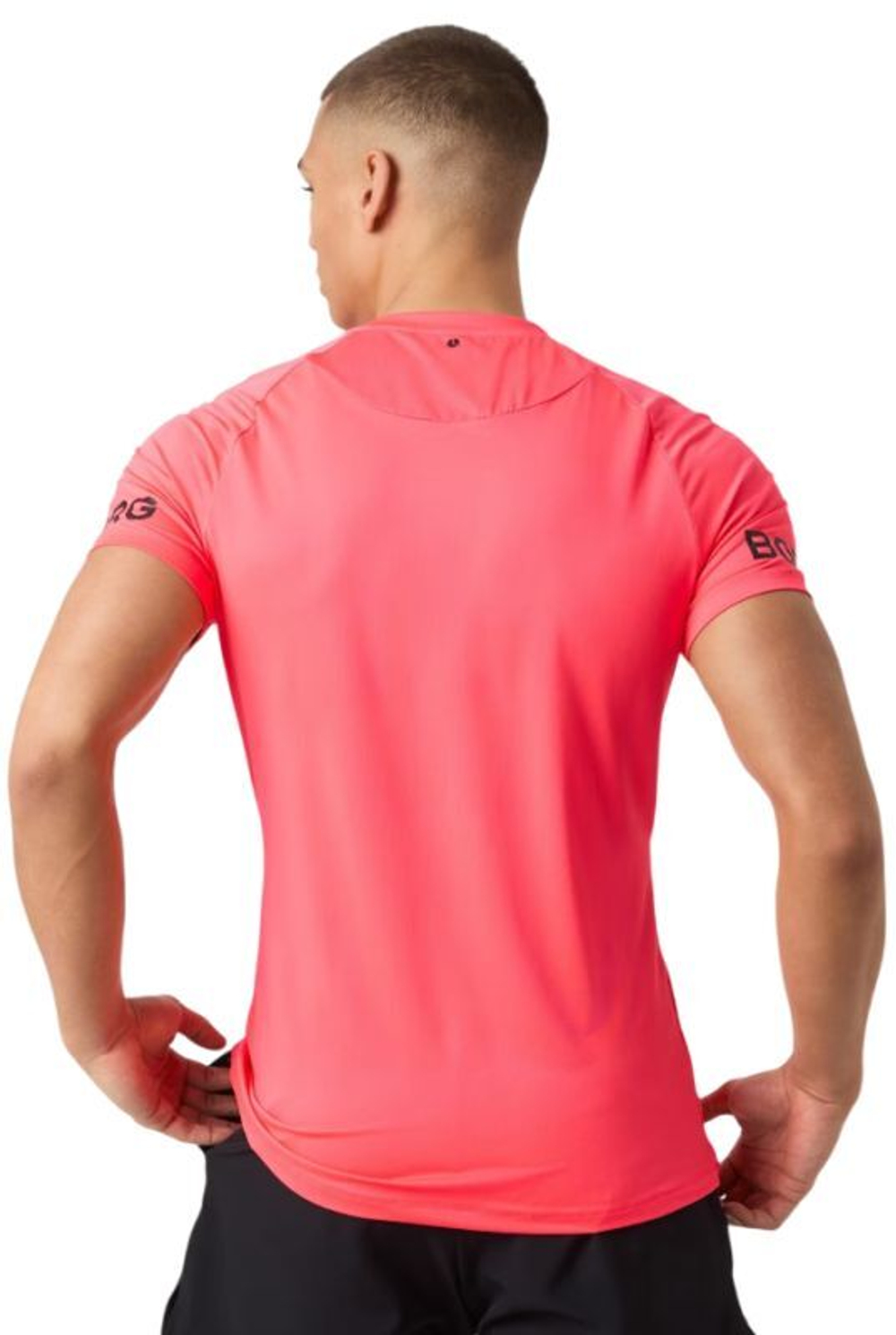 Мужская теннисная футболка Björn Borg Mesh Panel - Розовый